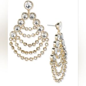INC International Concepts Crystal Chandelier Drop Earrings